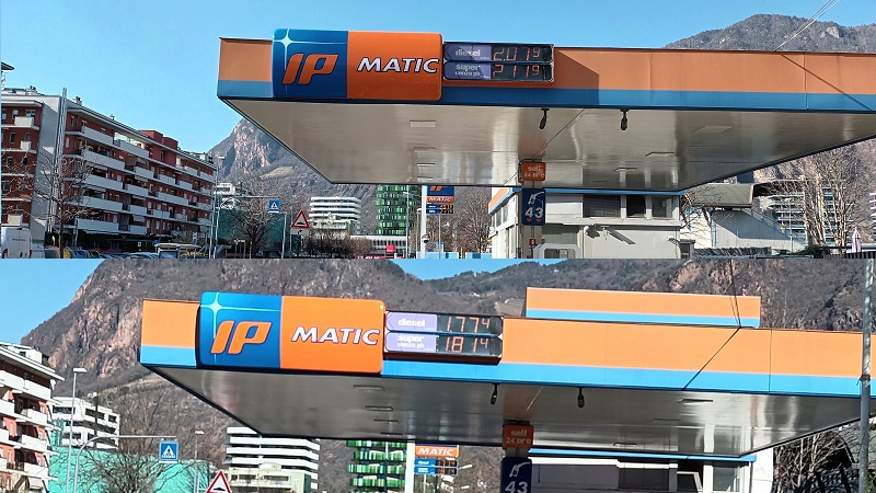 Prezzi alla pompa confronto